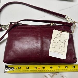 HOBO Rich Burgundy Leather Crossbody Bag